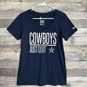 Nike NFL Team Apparel T-Shirt Dallas Cowboys Just Do It Blue Short Sleeve M
